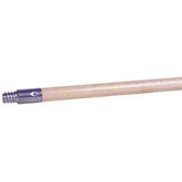 Weiler Wooden Broom Handle, 60" Long, 15/16" Diameter, Metal Threads
