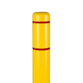 Innoplast BollardGard Bollard Cover, 4" X 52", 4.7" Inside Diameter, in Yellow, With Red Reflective Tape