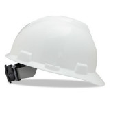 V-Gard Hard Hat in White, Ratchet Suspension
