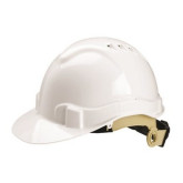 Gateway Serpent Vented Hard Hat in White, Six-Strap Suspension, with Ratchet Adjustment