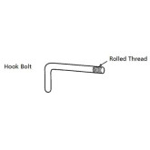 Simplex Longitudinal Joint Hook Bolt, Uncoated Steel, 5/8" Diameter x 8" Long