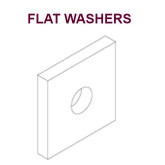 EMI Construction Products Flat Washer, with 1" Diameter Hole, 5" x  5" x 7/16"