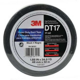 3M Super-Duty Duct Tape, 17 Mil, in Black Color, 1-7/8" Wide x 105' Long