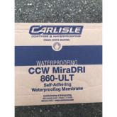 CCW MiraDRI 860-ULT Winter-Grade Self-Adhering Waterproofing Membrane, 60 Mil, 3' W x 67' L Roll