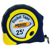 Keson Lacquer-Coated Steel Tape Measure, 25'-Long