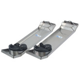 Kraft Tool Lightweight Stainless-Steel Slider Knee Boards, 28" L x 8" W, One Pair