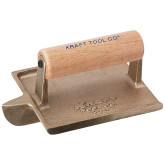 Kraft Tool Bronze Deep-Bit Groover, with Wood Handle, 6" L x 4-1/2" W, 1/4" R x 1" Deep Bit