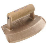 Kraft Tool Chamfer Tube Bronze Edger, with Wood Handle, for 24" Diameter Columns,  1" Lip, 1/2" Radius