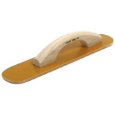 Kraft Tool Laminated Canvas-Resin Hand Float, with Round Ends and Wood Handle, 16" L  x 3-1/2" W
