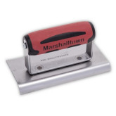 Marshalltown Stainless-Steel Hand Edger, with DuraSoft Handle, 6" L x 3" W, with 3/8" Radius and 1/2" Lip Length