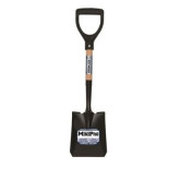 Seymour Midwest MiniPro S400 Square-Point Shovel, with 12" Wood Handle and Poly D-Grip