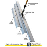 Pave Tool Quick-E-Screeder, with Three Blades and Telescoping Handle