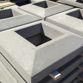 Precast Concrete Chimney Cap, 20" x 20" Outside Dimension, 8-1/2" x 8-1/2" Inside Dimension