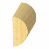 Southeastern Stick Wood Half Round Chamfer Strip, 1" Diameter x 10' Long