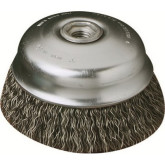United Abrasives Carbon Steel Knot Wire Cup Brush, 4" Diameter, 5/8-11 Arbor